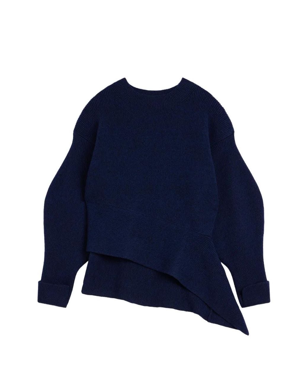Jersey Asimétrico De Lana Y Cachemira Givenchy de color Blue