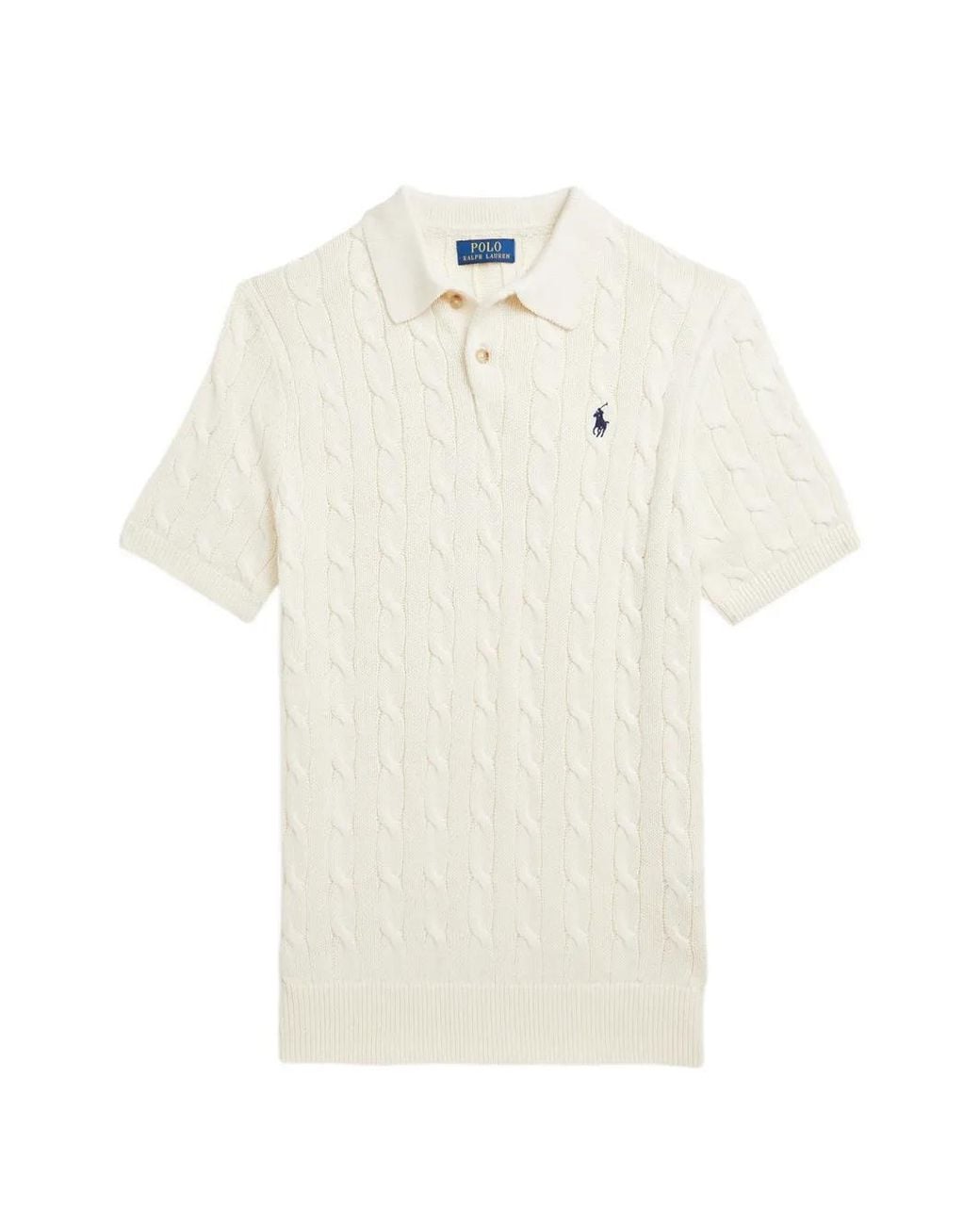 Polo Ralph Lauren White Polo En Maille Torsadée for men