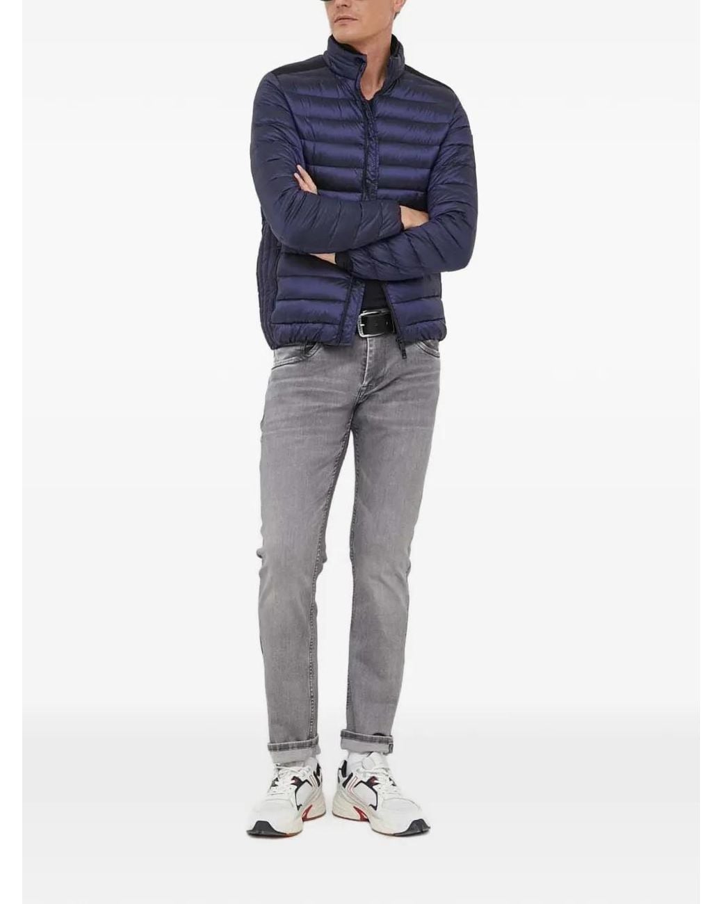Guess Blue Quilted Jacket for men