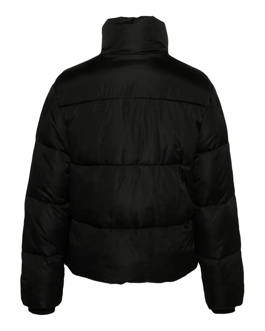 Just Cavalli Black Appliqué Logo Padded Jacket for men