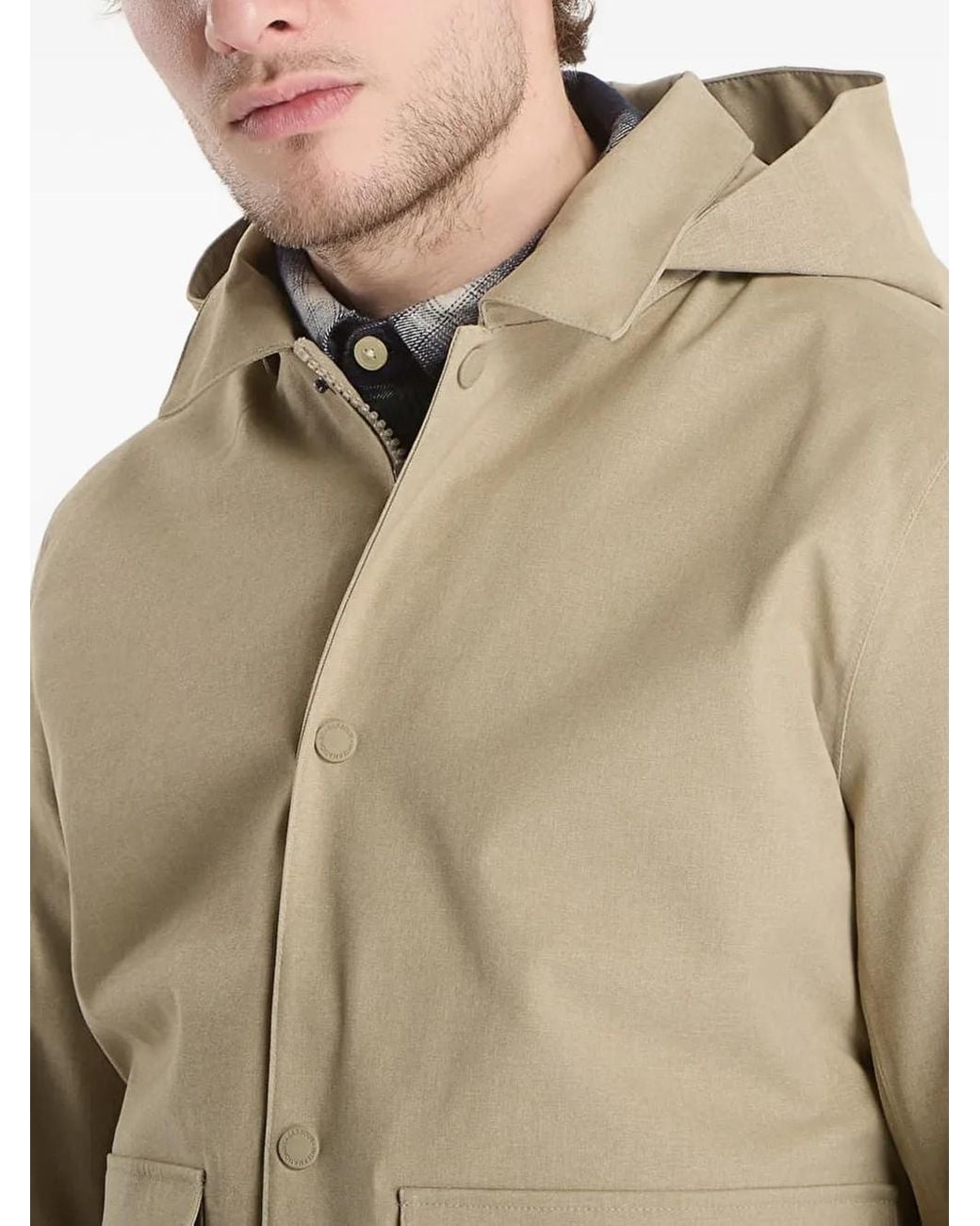 Barbour Natural Elmford Hooded Flap-Pockets Jacket for men