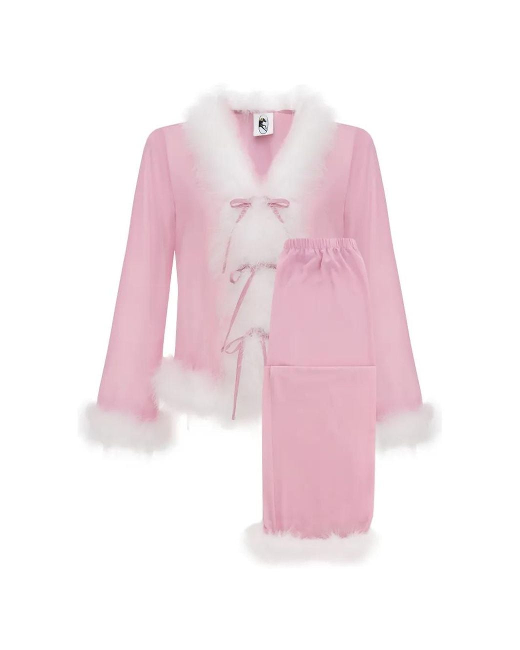 Sleeper Pink Afrodita Pyjama mit Faux Fur