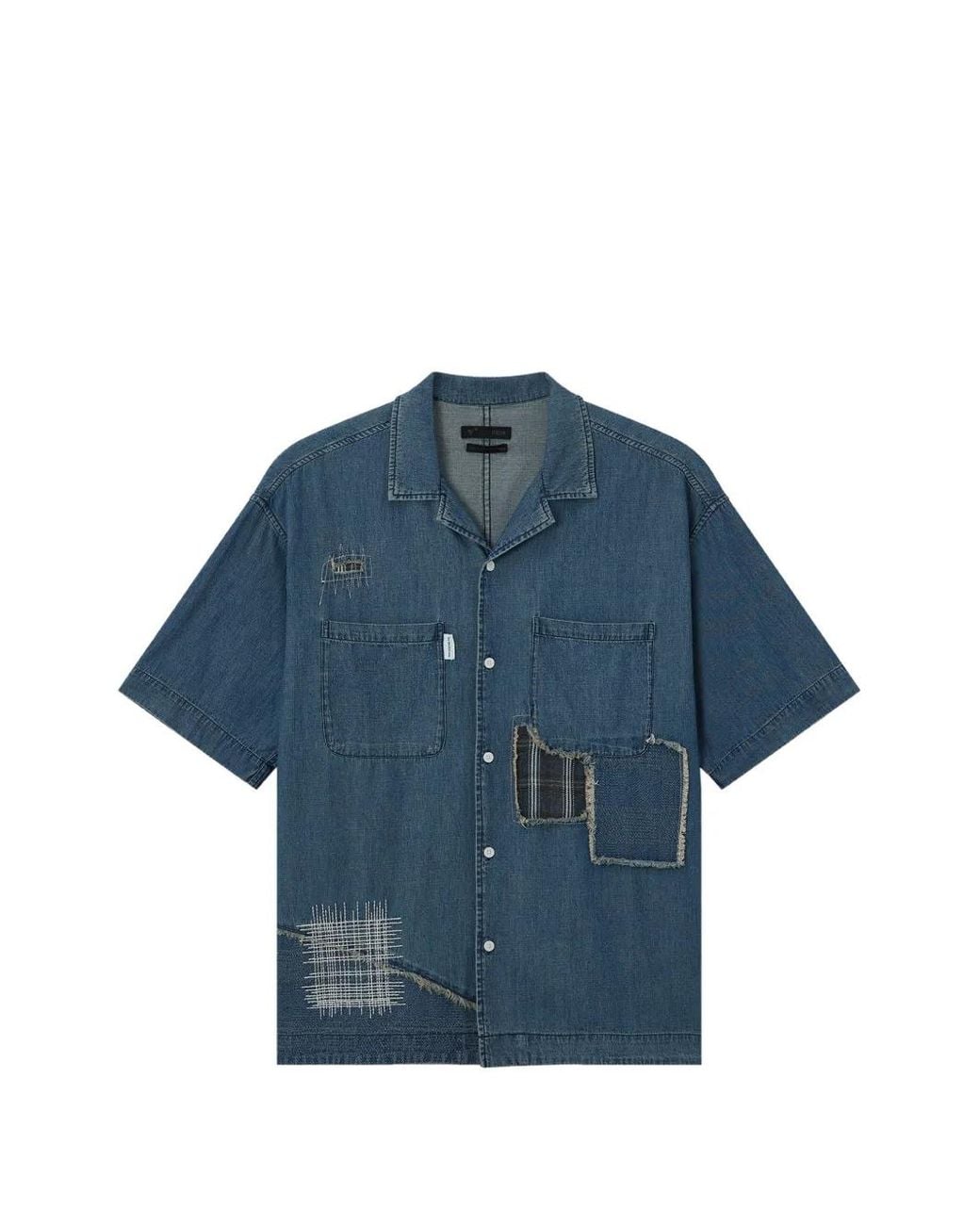 FIVE CM Denim Overhemd in het Blue voor heren