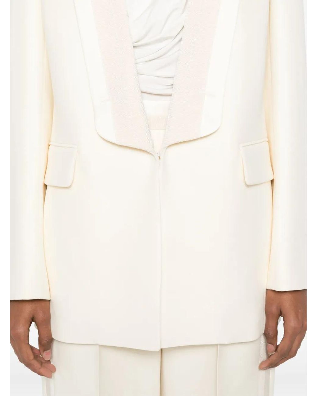 Fendi Blazer Met Enkele Rij Knopen in het White