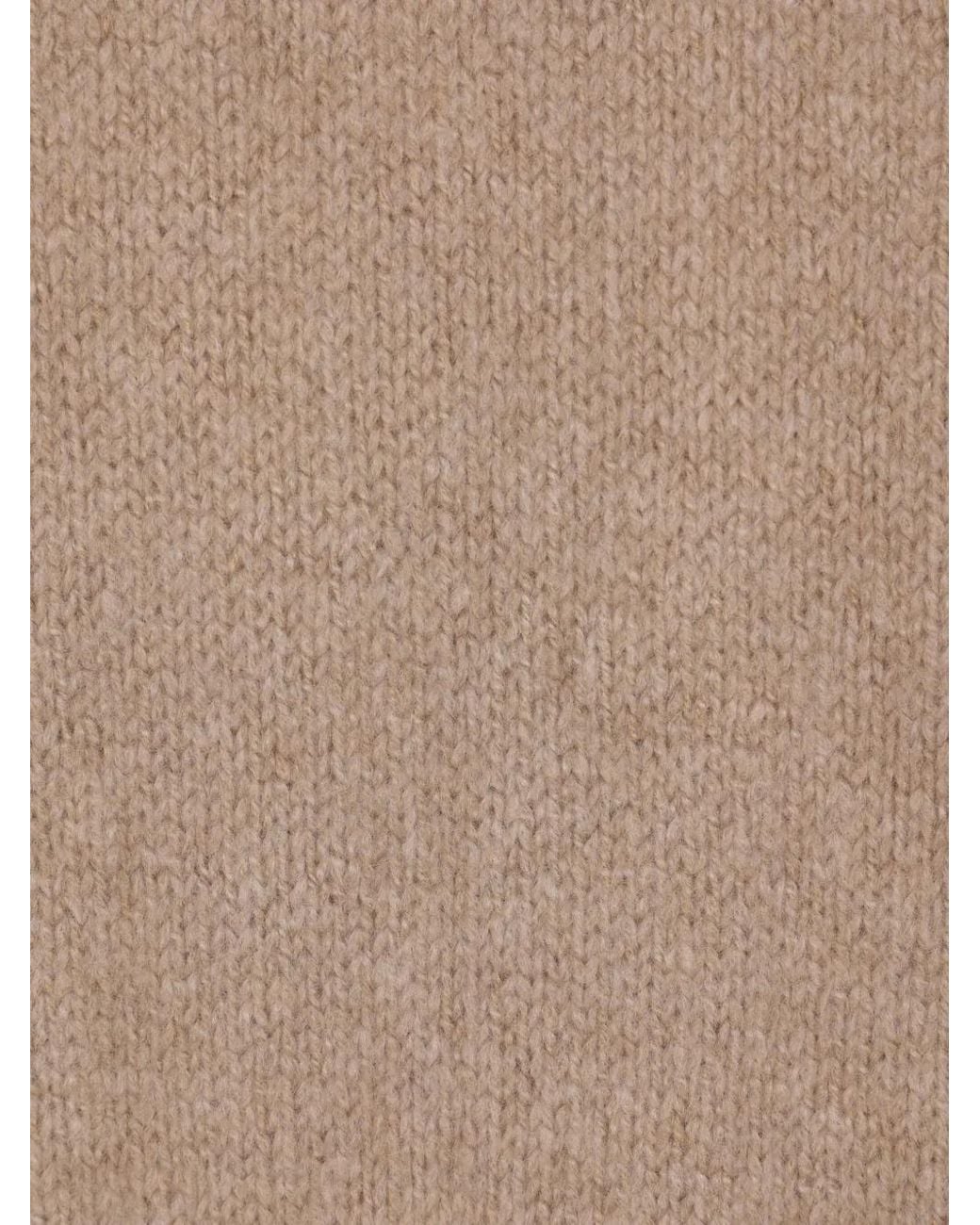 Dusan Natural Turtleneck Ribbed-Hem Sweater