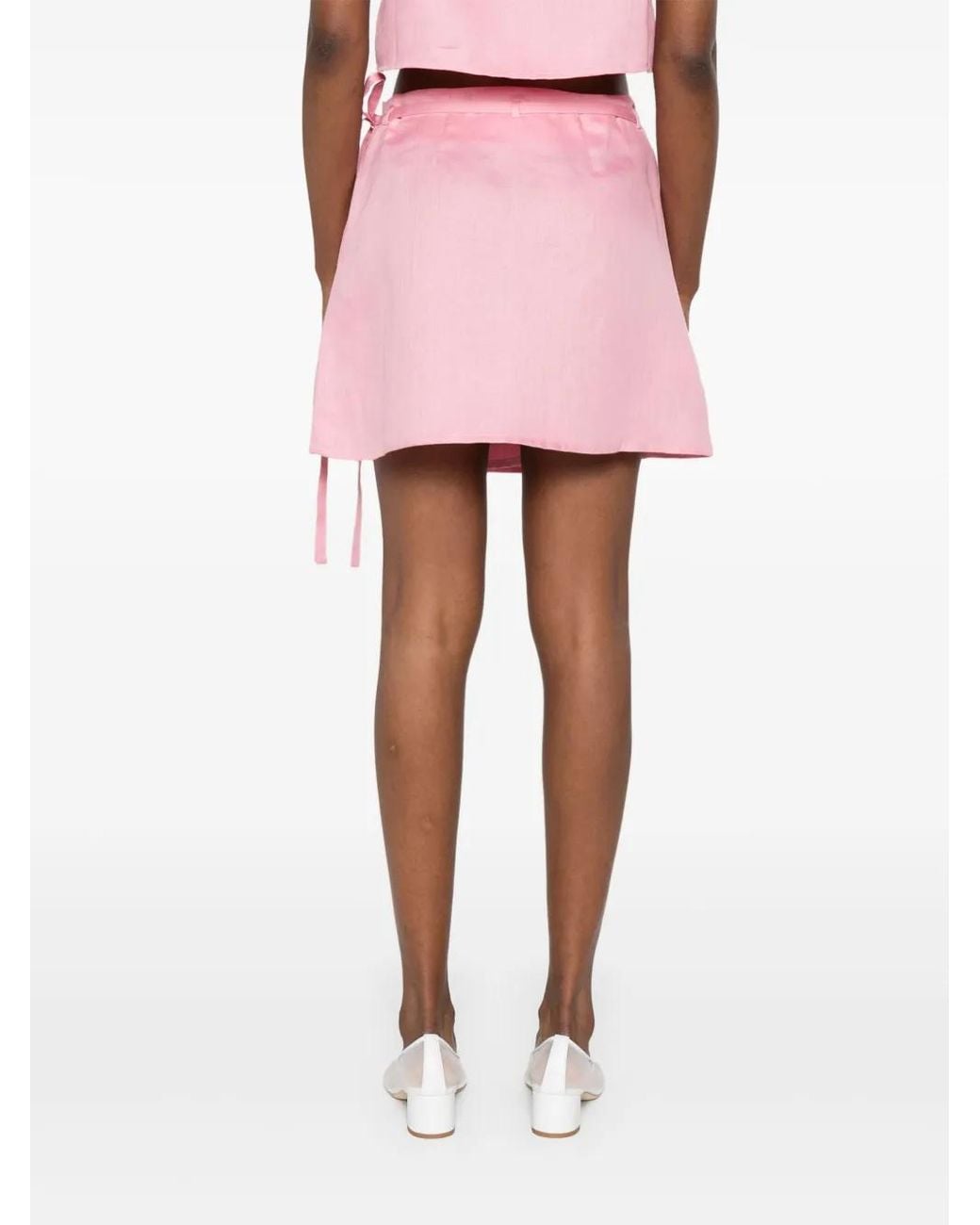 Asceno Pink Positano Mini Skirt