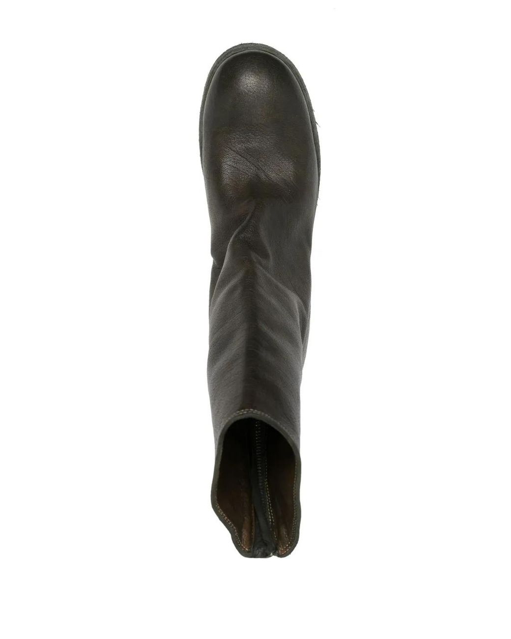 Guidi Black Round-Toe Leather Boots for men
