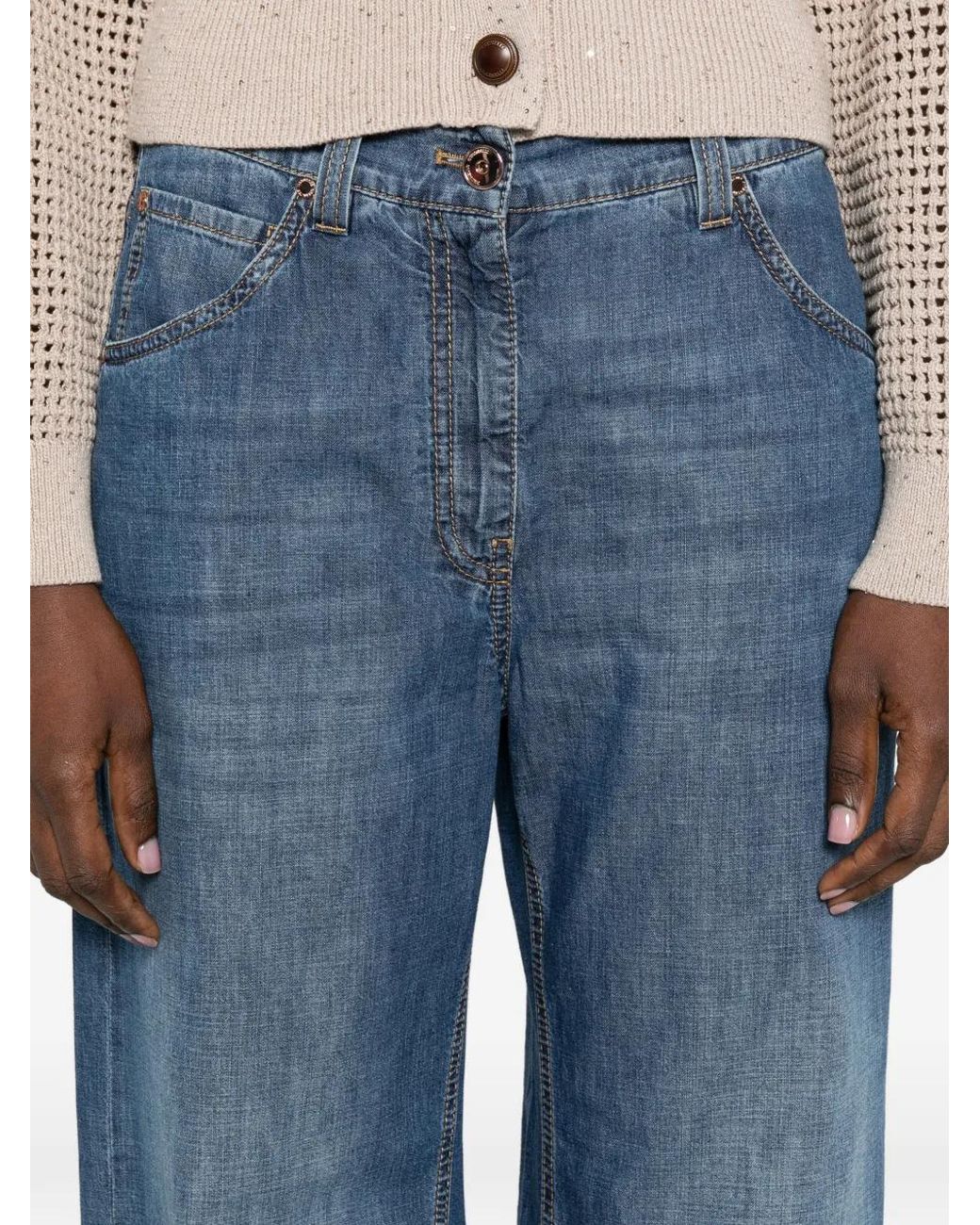 Brunello Cucinelli Blue Denim Cotton Jeans