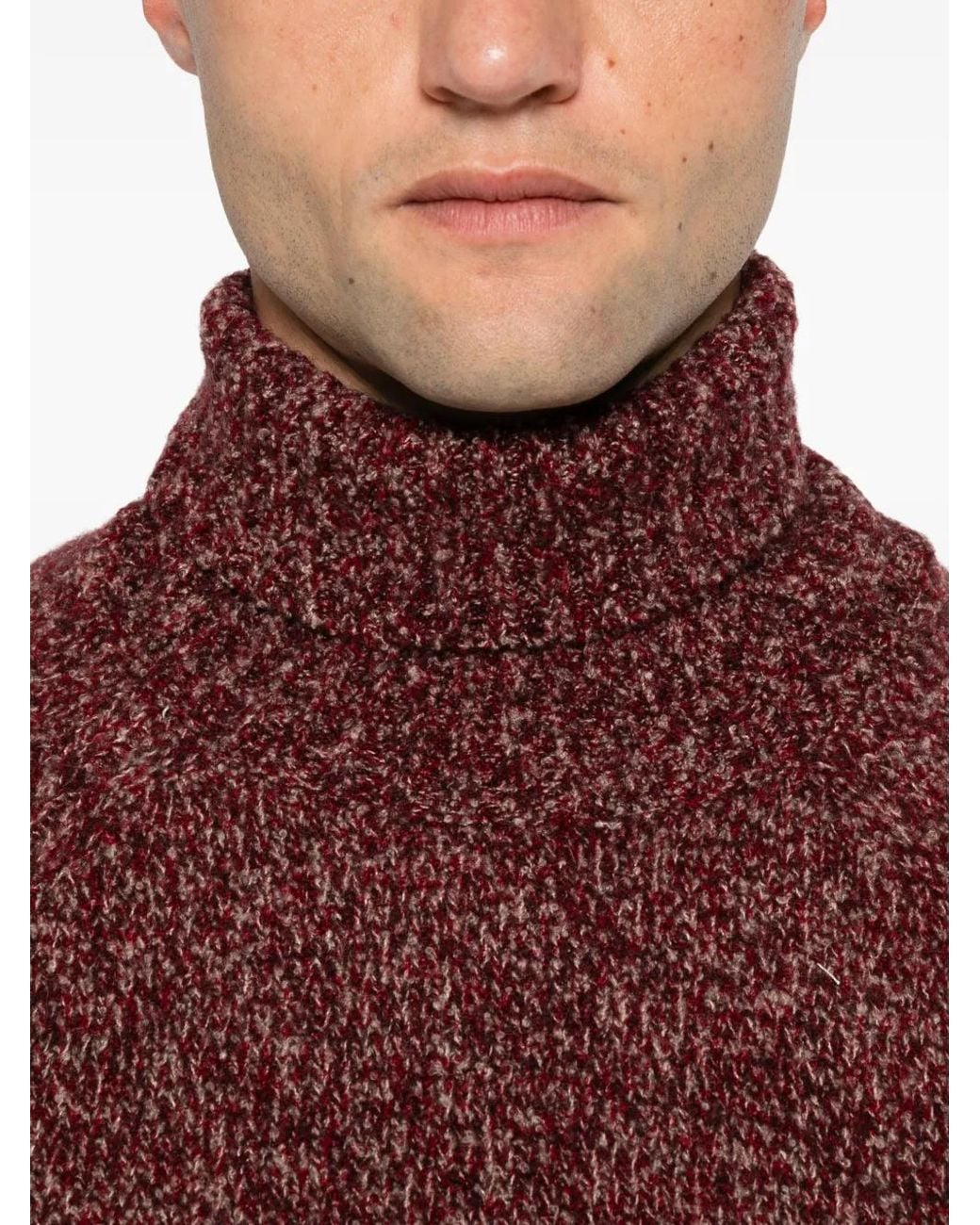 Brunello Cucinelli Red Turtleneck Sweater for men