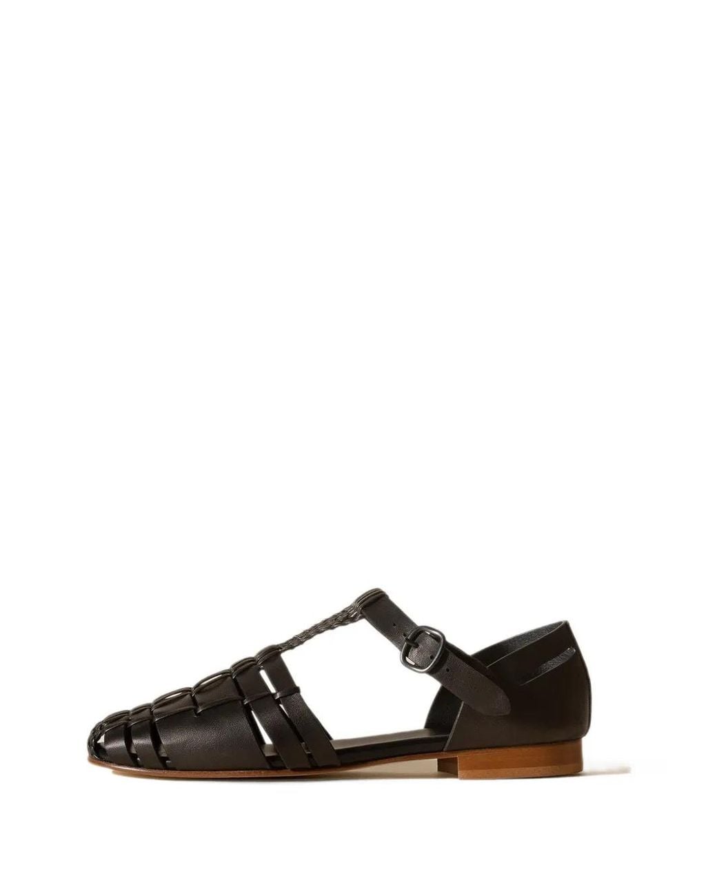 Hereu Black Vedra Fisherman Sandals for men