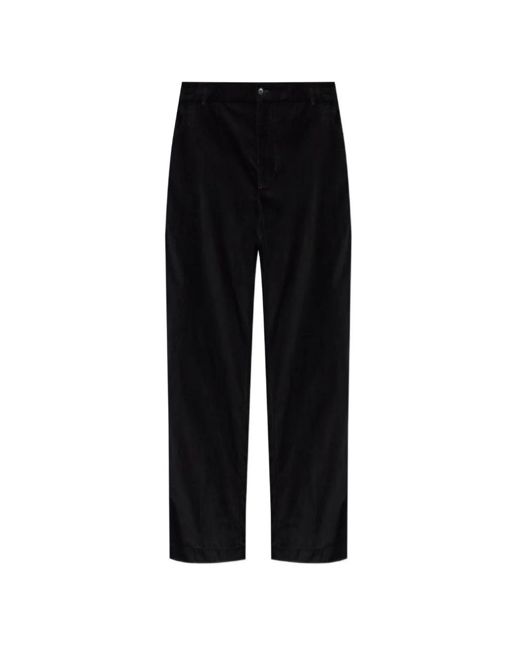 Moncler Black Corduroy Straight-Leg Trousers for men