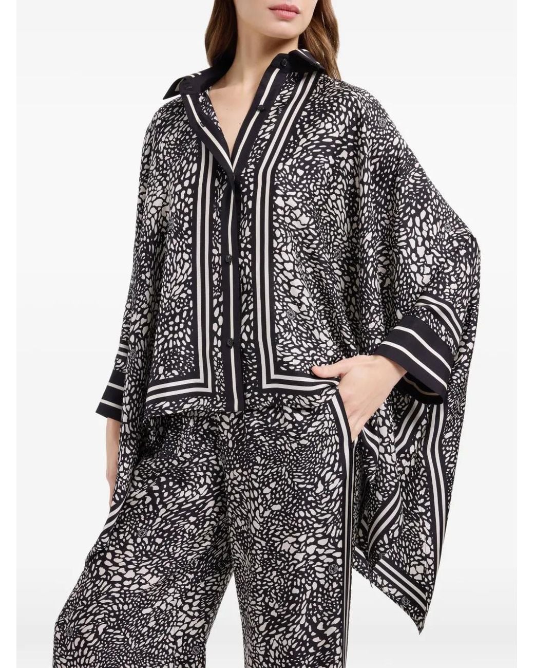 Elie Saab Black Printed Shirt