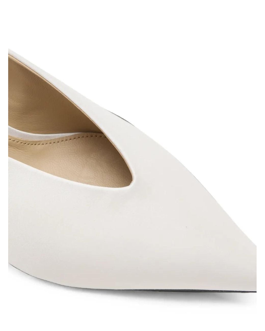 Le Monde Beryl White Babouche Kitten-Heel Pumps