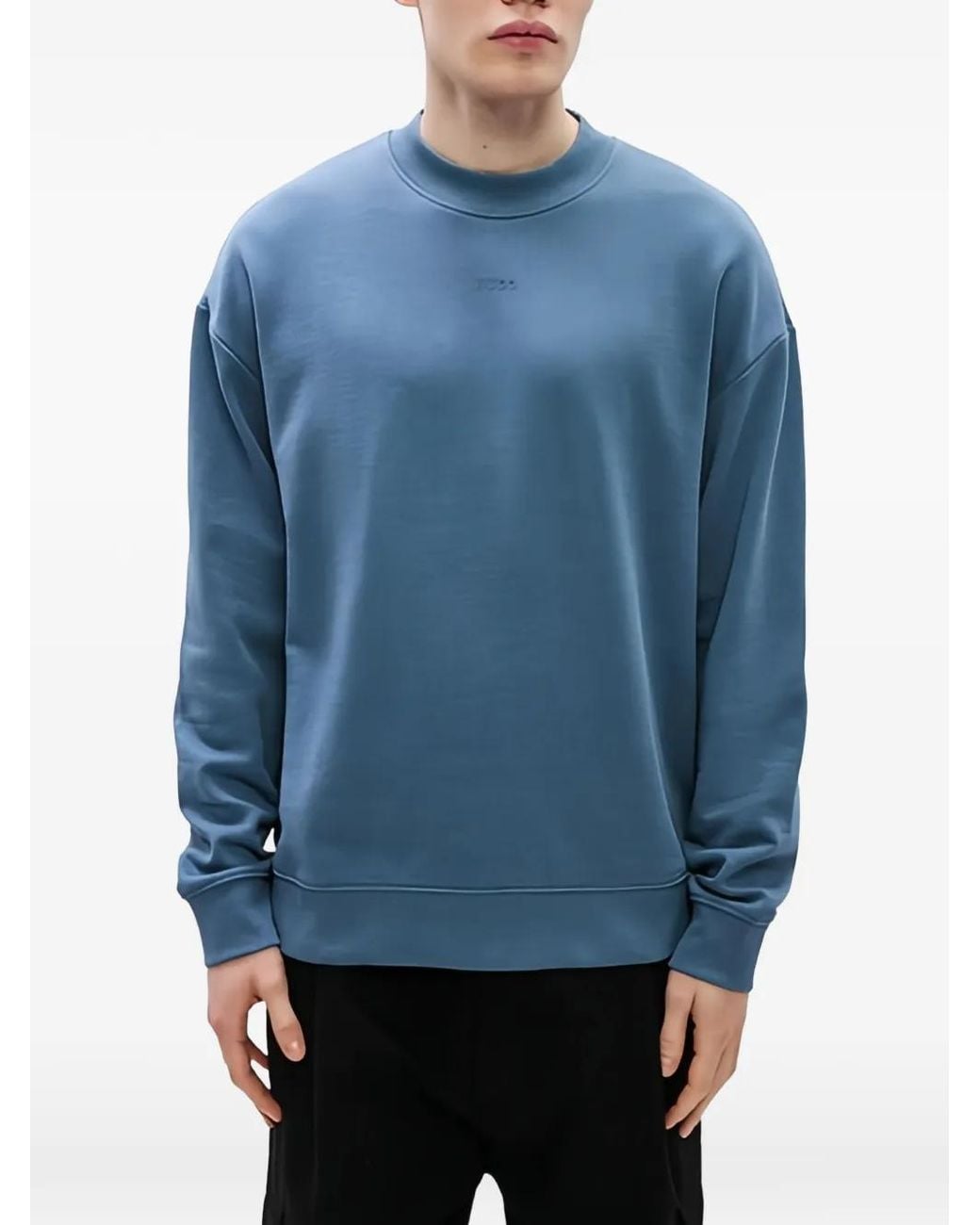HUGO Blue Crew-Neck Sweatshirt for men