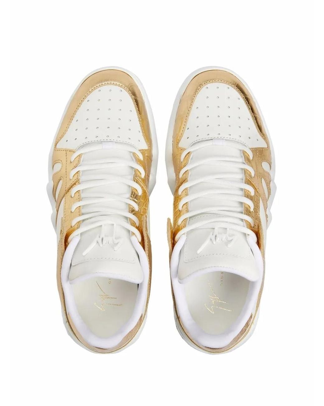 Giuseppe Zanotti White Talon Mid-Top Sneakers