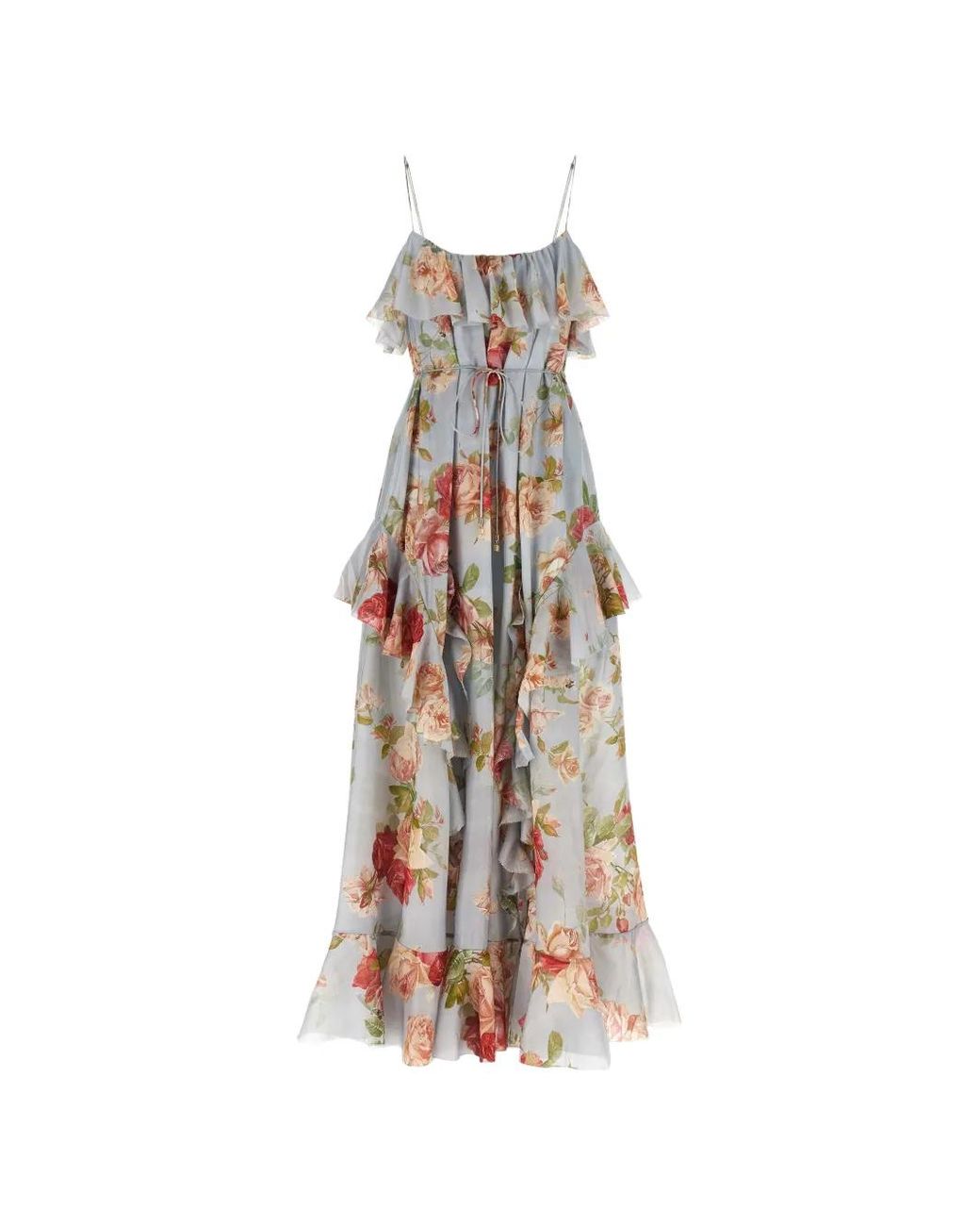Zimmermann White Roselight Frill Maxi Dress