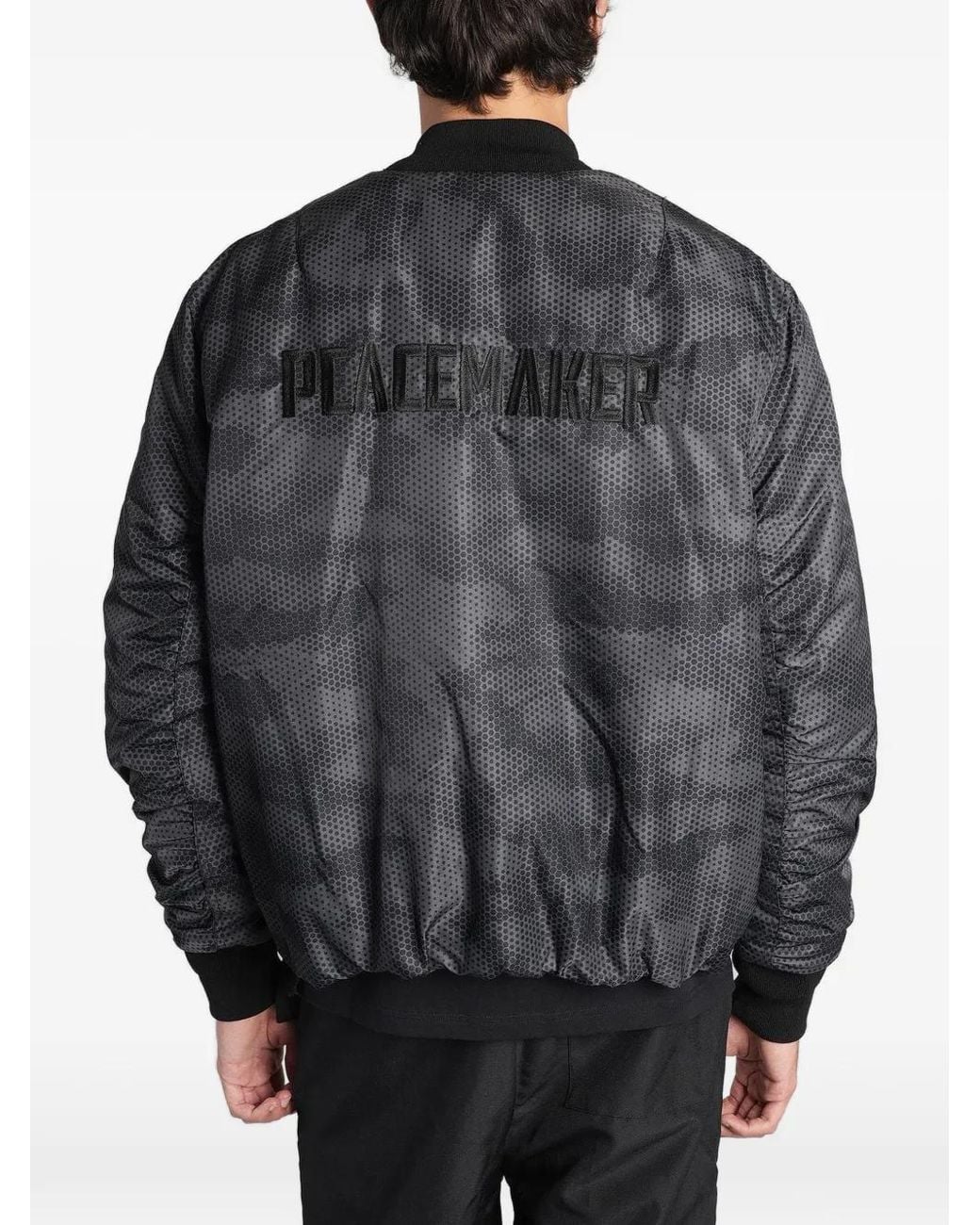 Peacemaker Oamc Gray Honeycomb-Print Jacket for men