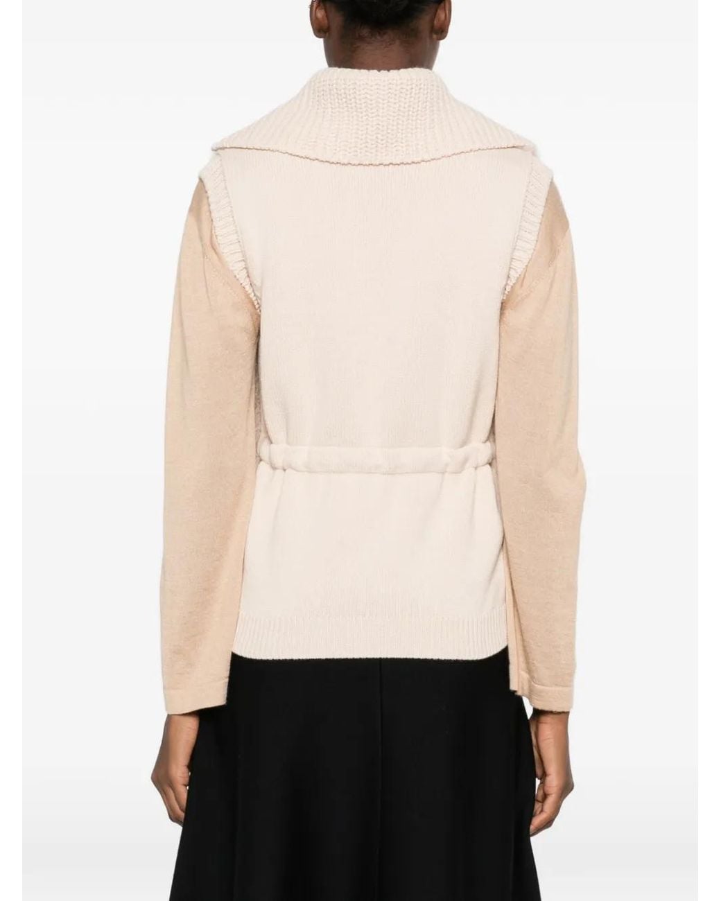 Moncler White Drawstring-Waist Gilet