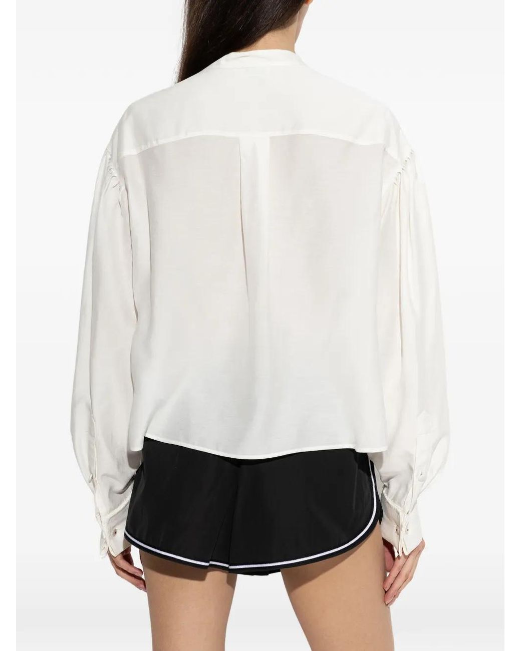 KENZO White Shirt With A Stand-Up Collar