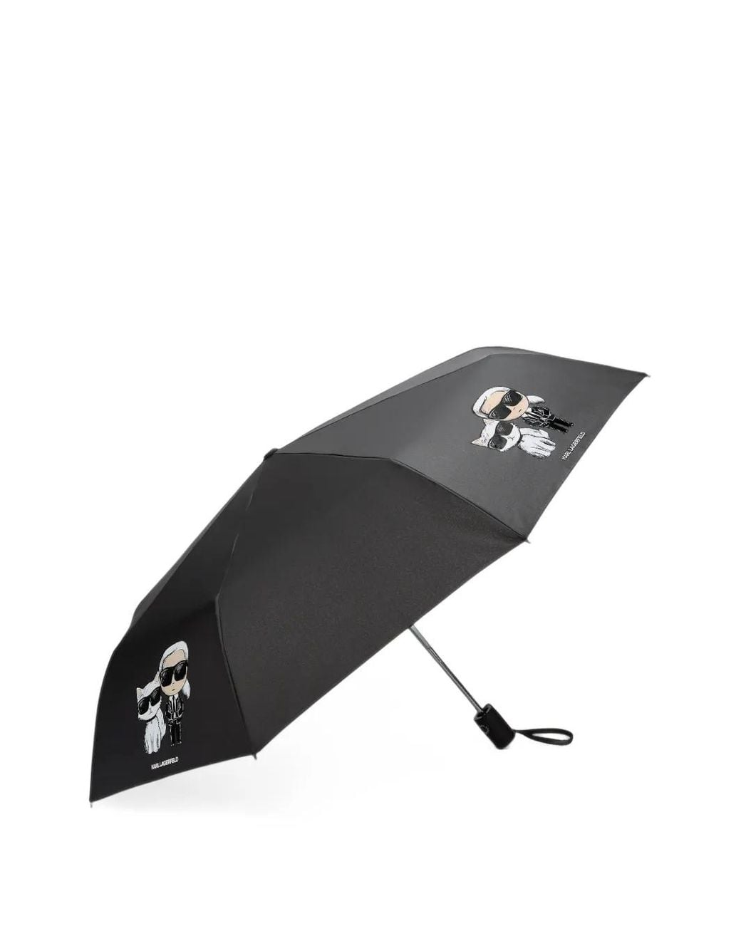 Karl Lagerfeld Black Ikon Karl & Choupette Umbrella