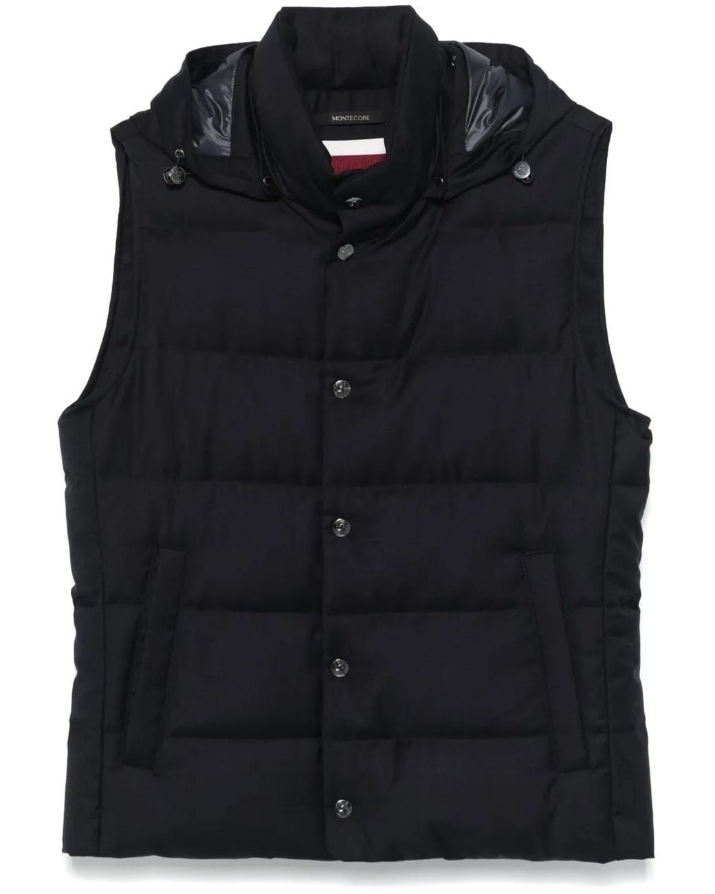Montecore Black Wool Padded Vest for men