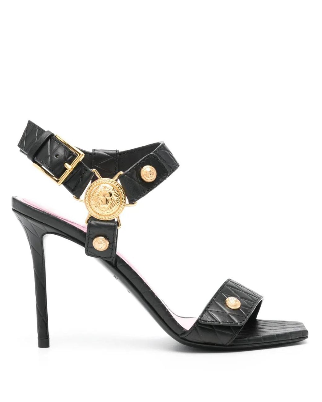 Balmain Black 'Eva' High-Heeled Sandals