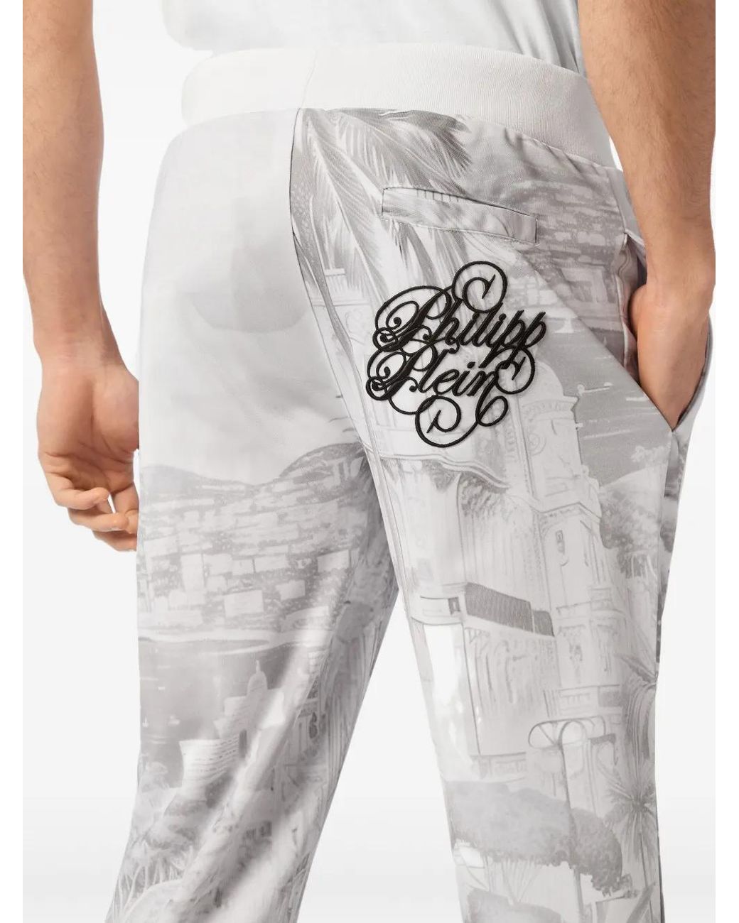 Philipp Plein Gray New Montecarlo Track Pants for men