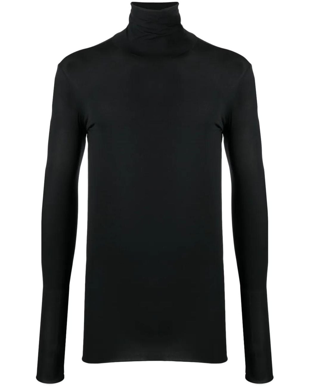 SAPIO Black High-Neck Long-Sleeve T-Shirt for men
