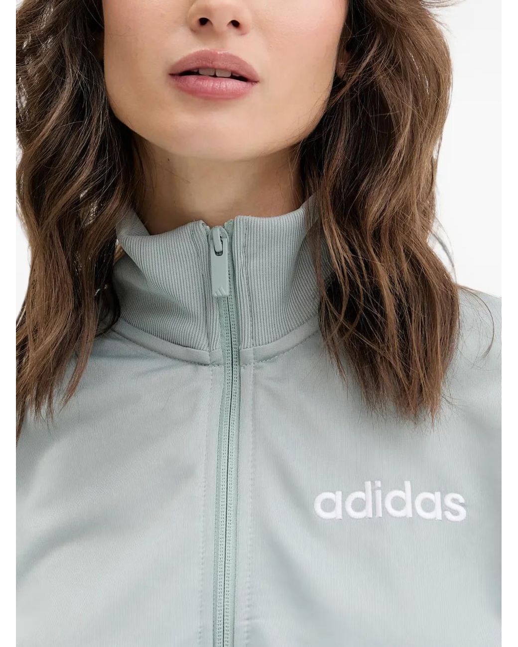 Adidas Blue Glam Logo-Print Tracksuit Set