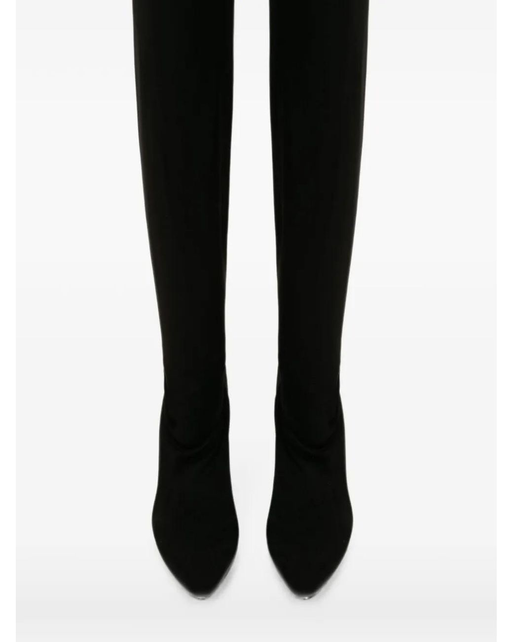 Victoria Beckham Black Harlow Thigh-High Boots