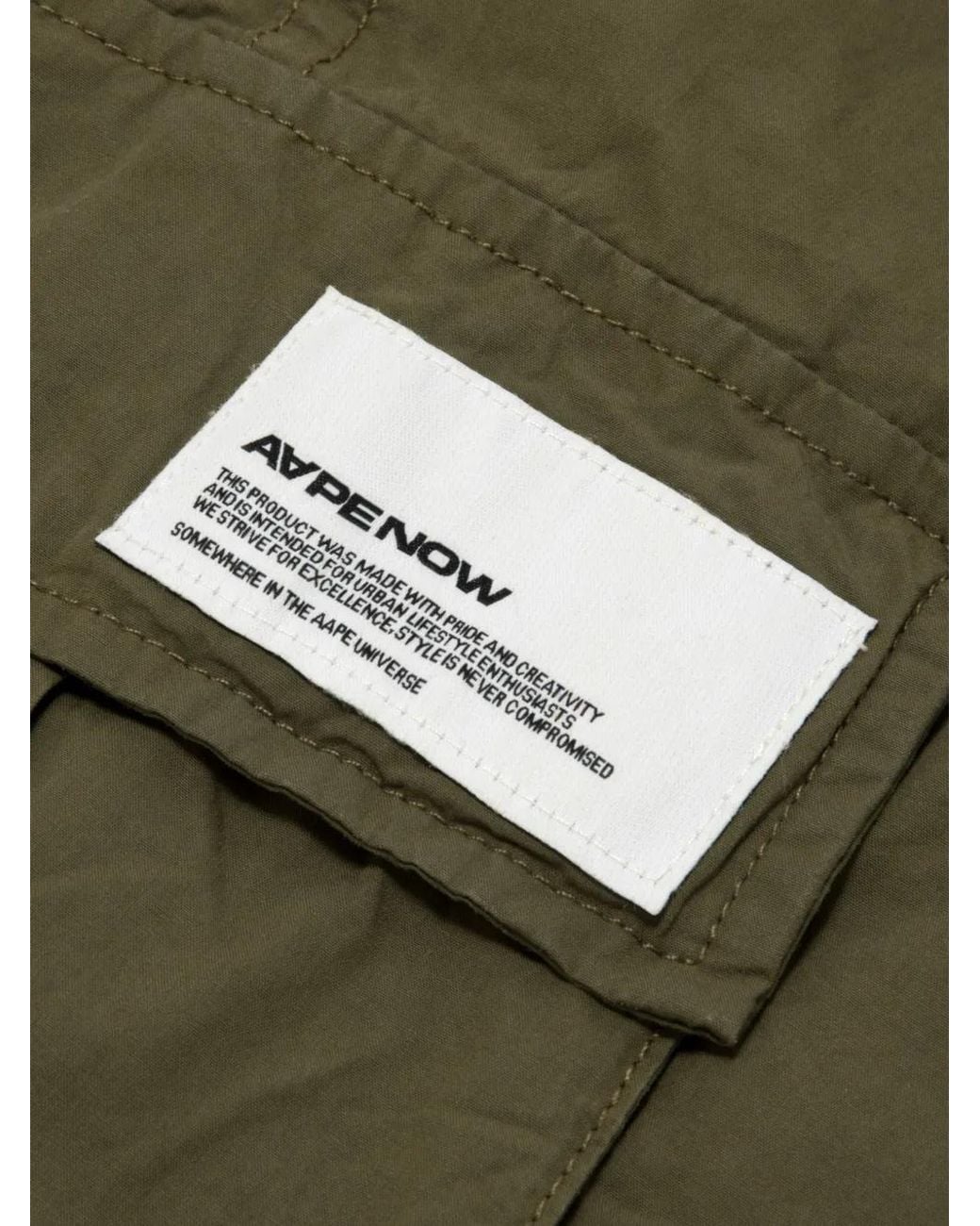 Aape By A Bathing Ape Green Cargo Shorts for men