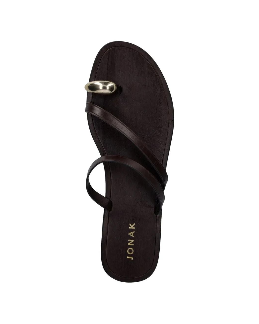 JONAK PARIS White Wife Toe-Ring Strappy Sandals