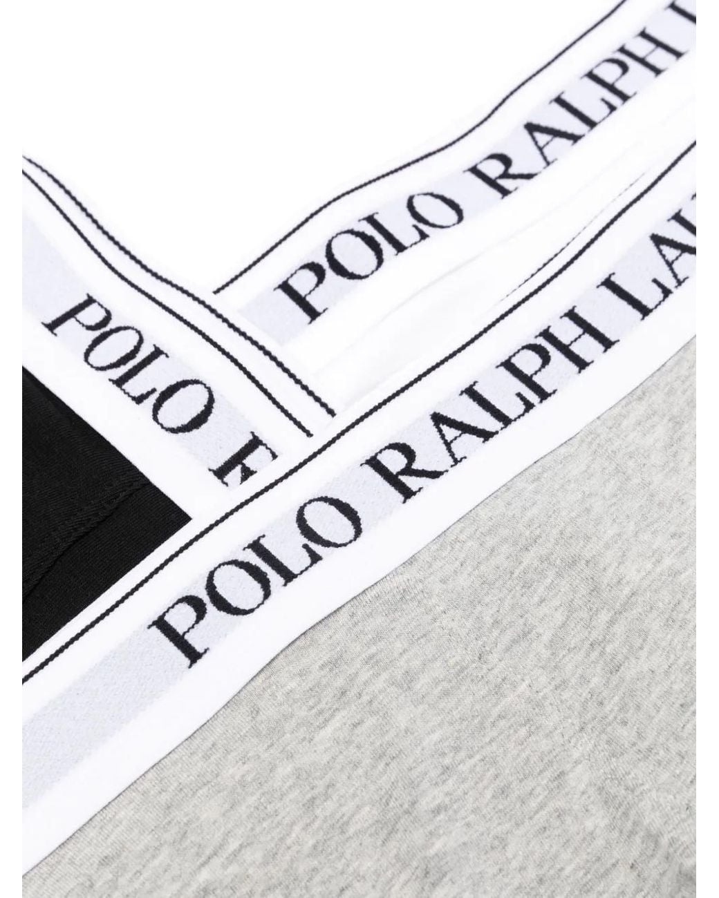 Polo Ralph Lauren White Cotton Briefs With Logo Waistband (3-Pack) for men