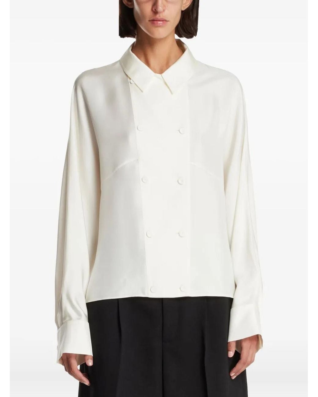 Rohe White Double-Breasted Blouse