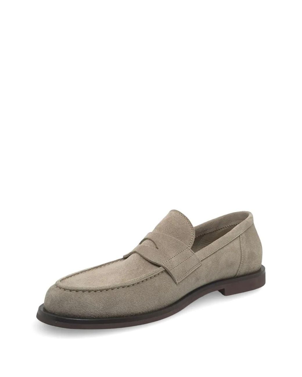 Neil Barrett Gray College Penny Suede Loafers for men