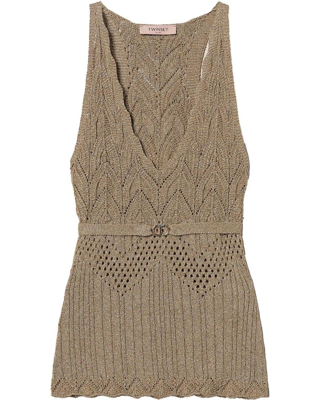 Twinset Natural Lurex-Detail Top