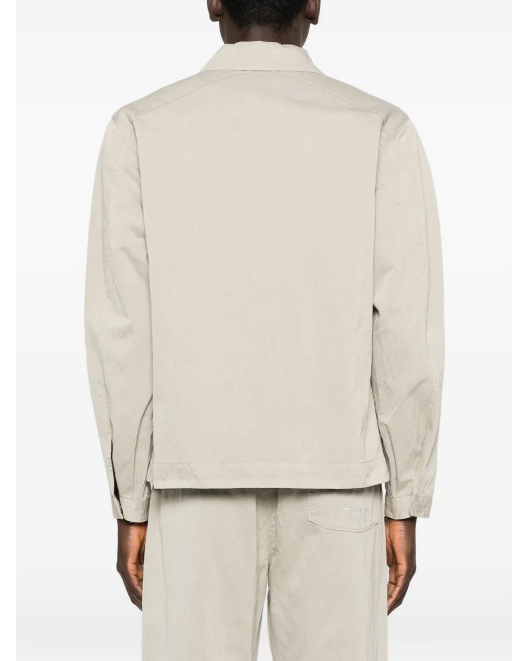 Massimo Osti Studio White Logo-Patch Pocket Jacket for men