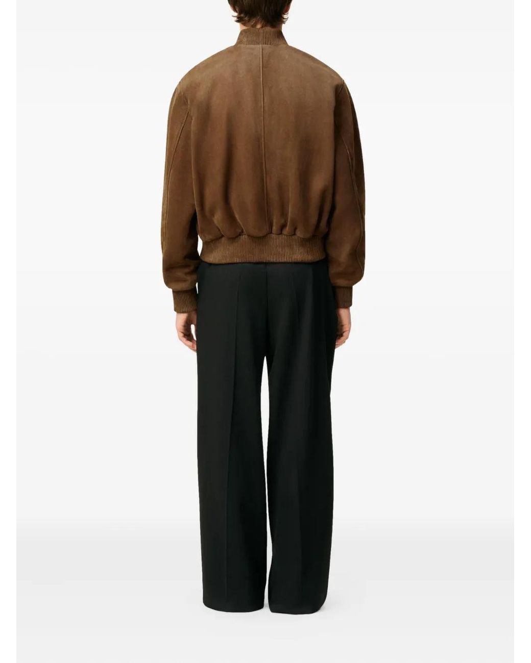 AMI Brown Ami Goat Suede Jacket for men