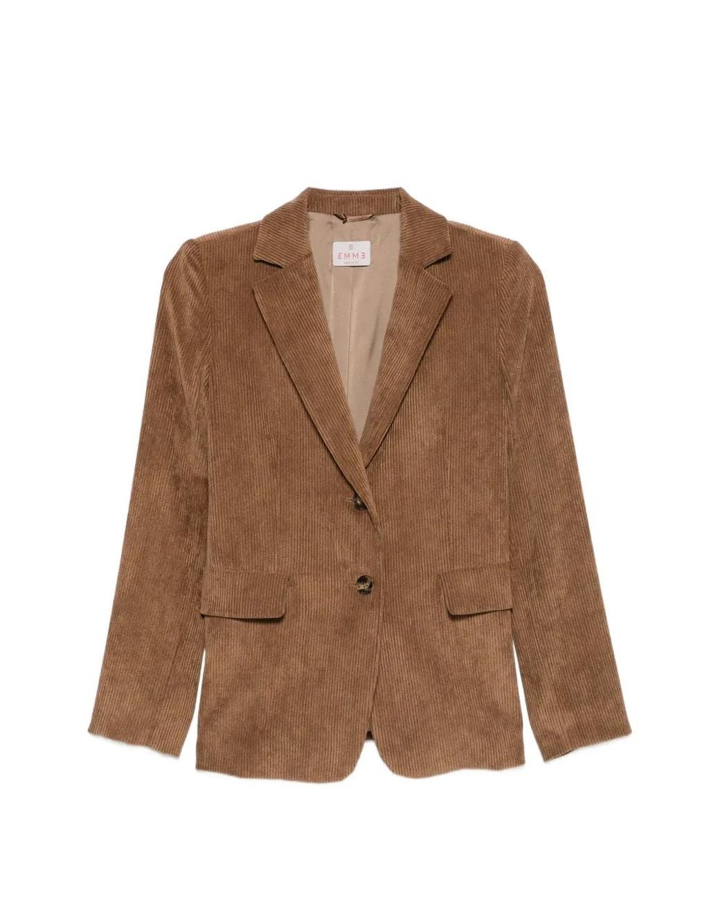 Emme Brown Corduroy-Effect Blazer