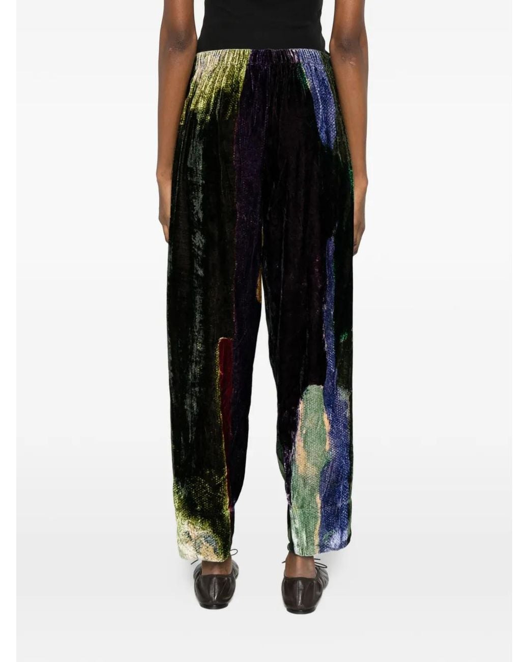 Yavi White Patterned Trousers
