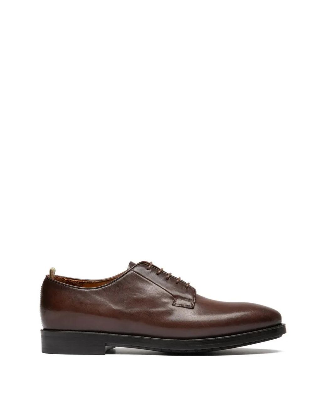 Officine Creative Brown Leather Derby Shoes for men