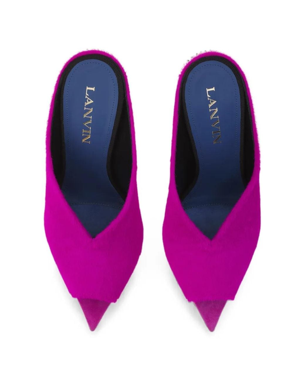 Lanvin Purple Mules Midnight Step
