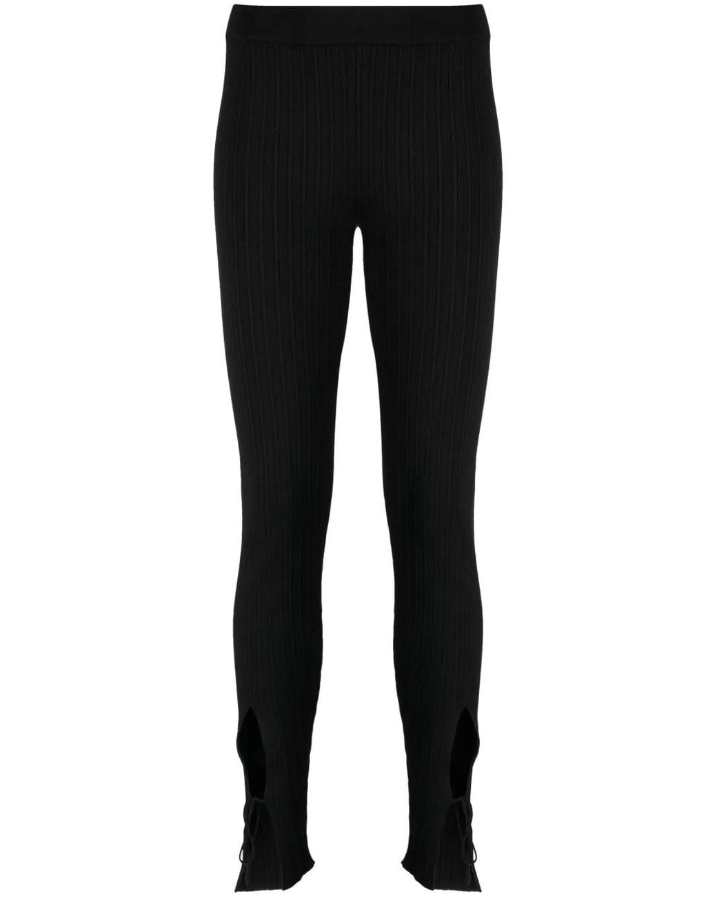 Tom Ford Black Pinstriped Lace-up Trousers
