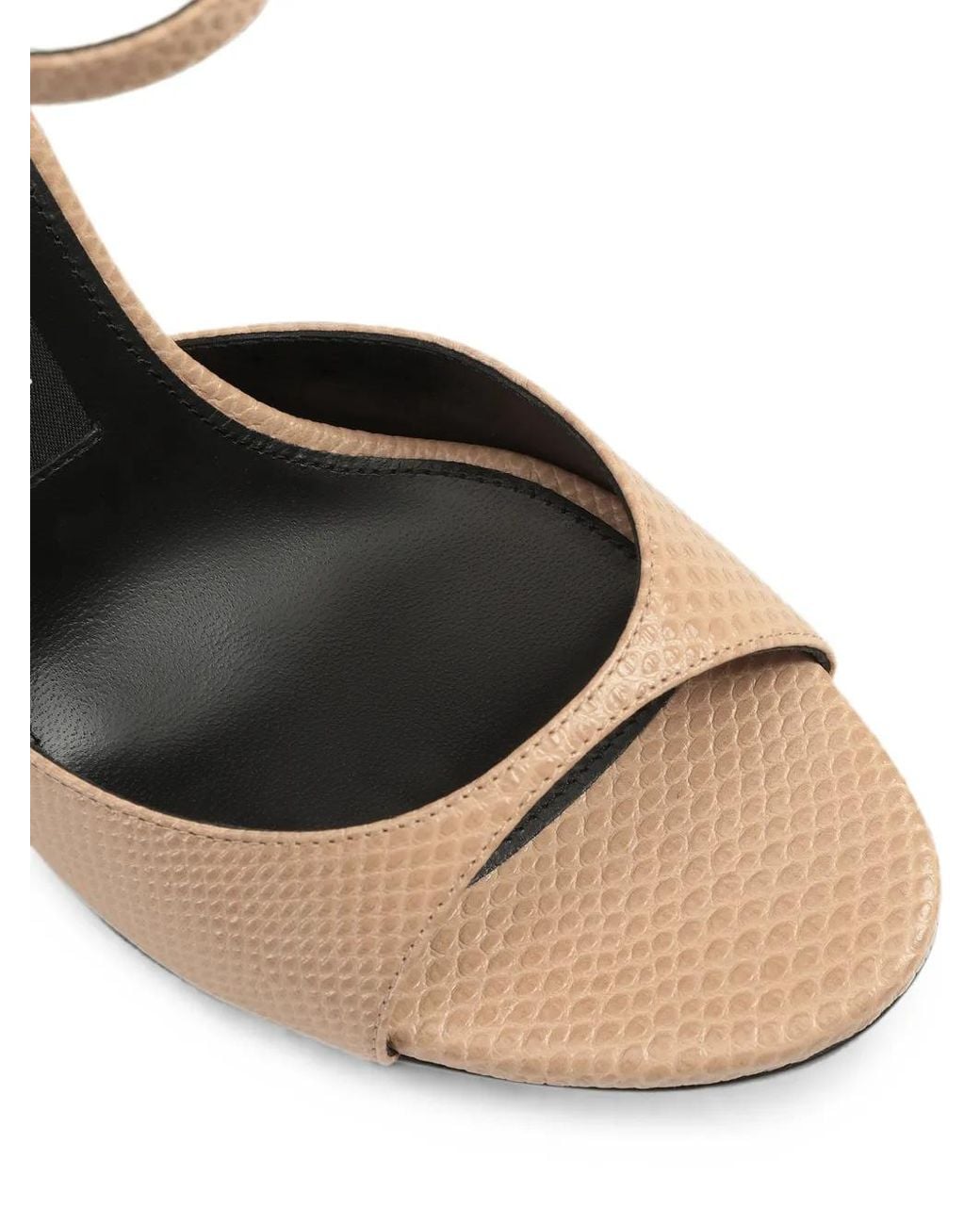 Sergio Rossi White Godiva Lizard-Effect Heeled Pumps