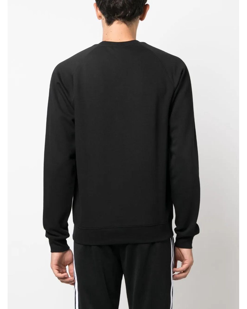 Adidas Black Logo-Print Sweatshirt for men