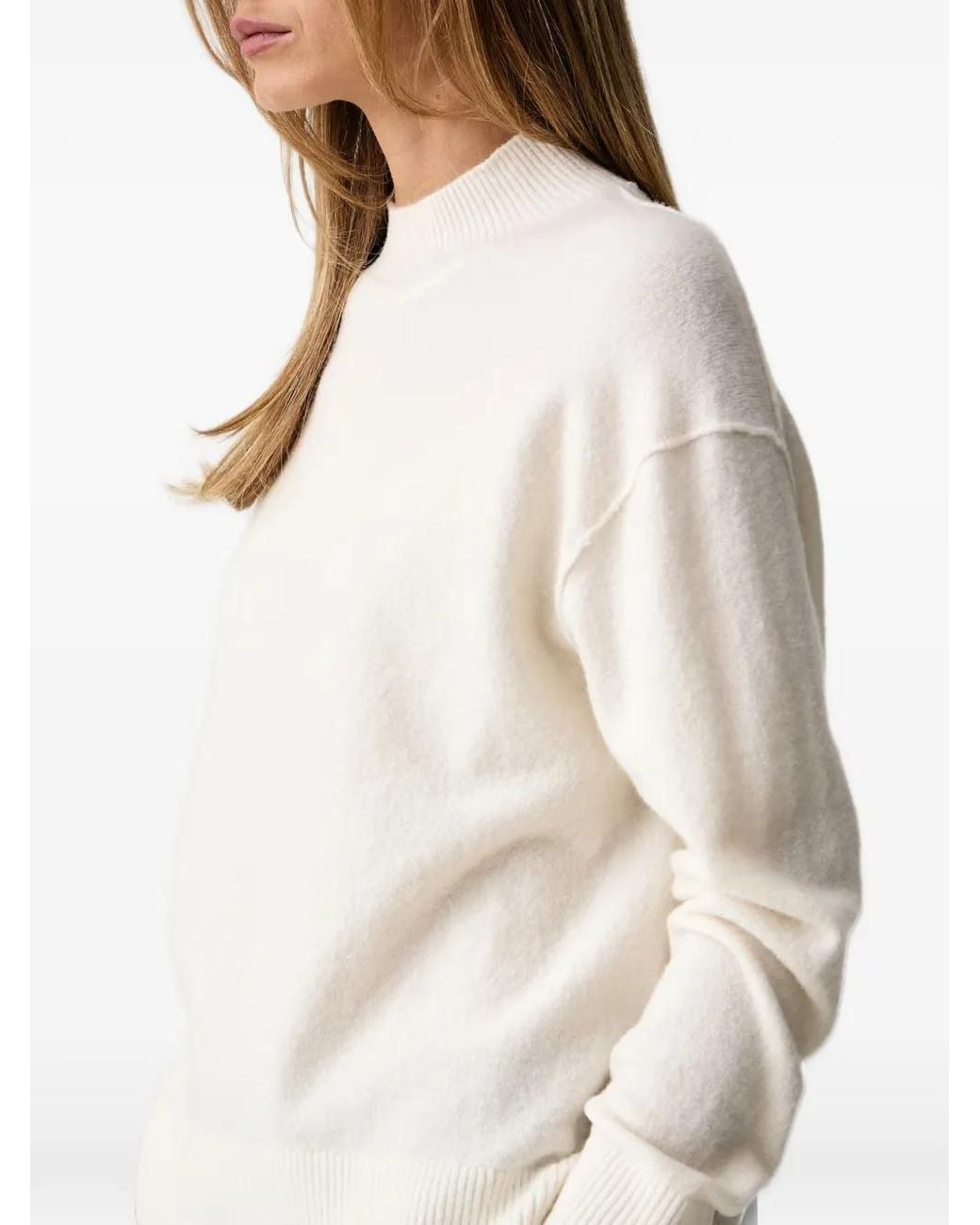 Marc O' Polo White Knitted Wool Sweater