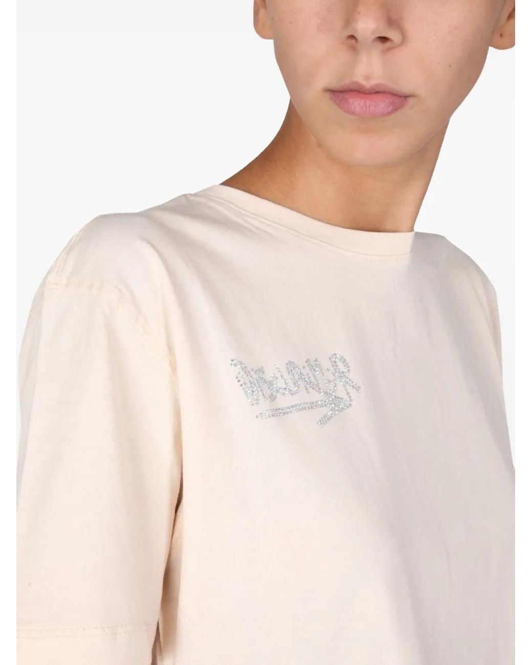 DISCLAIMER White Graphic-Print T-Shirt for men