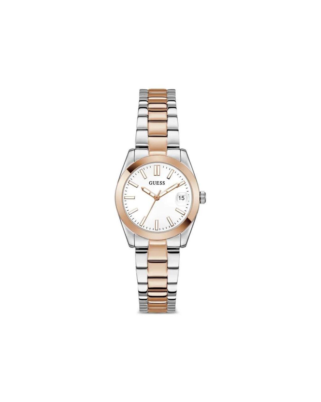 Guess White Two-Tone 32Mm Watch
