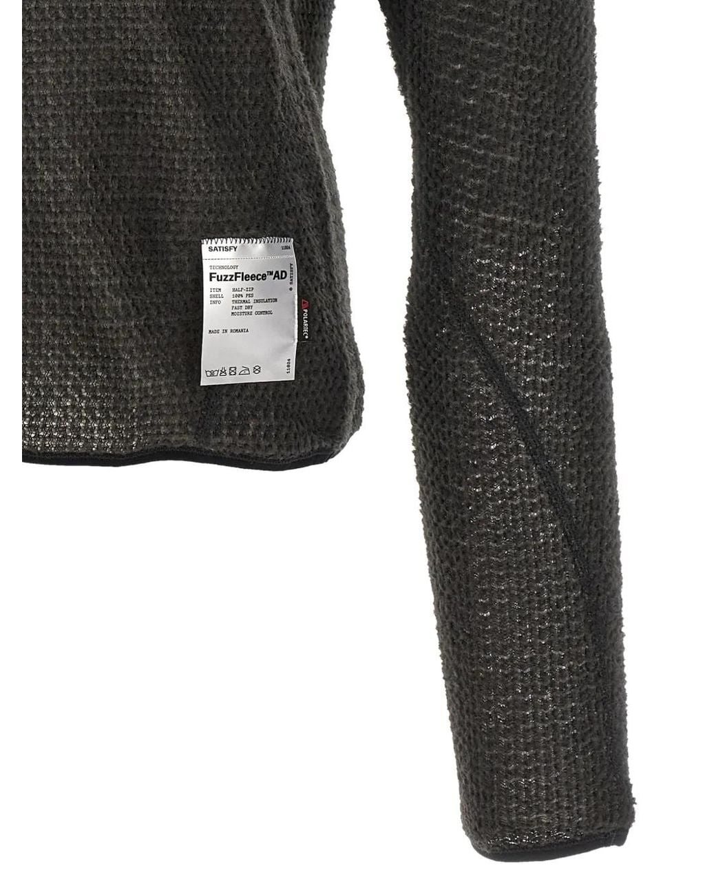 Satisfy Black Half-Zip Sweater for men