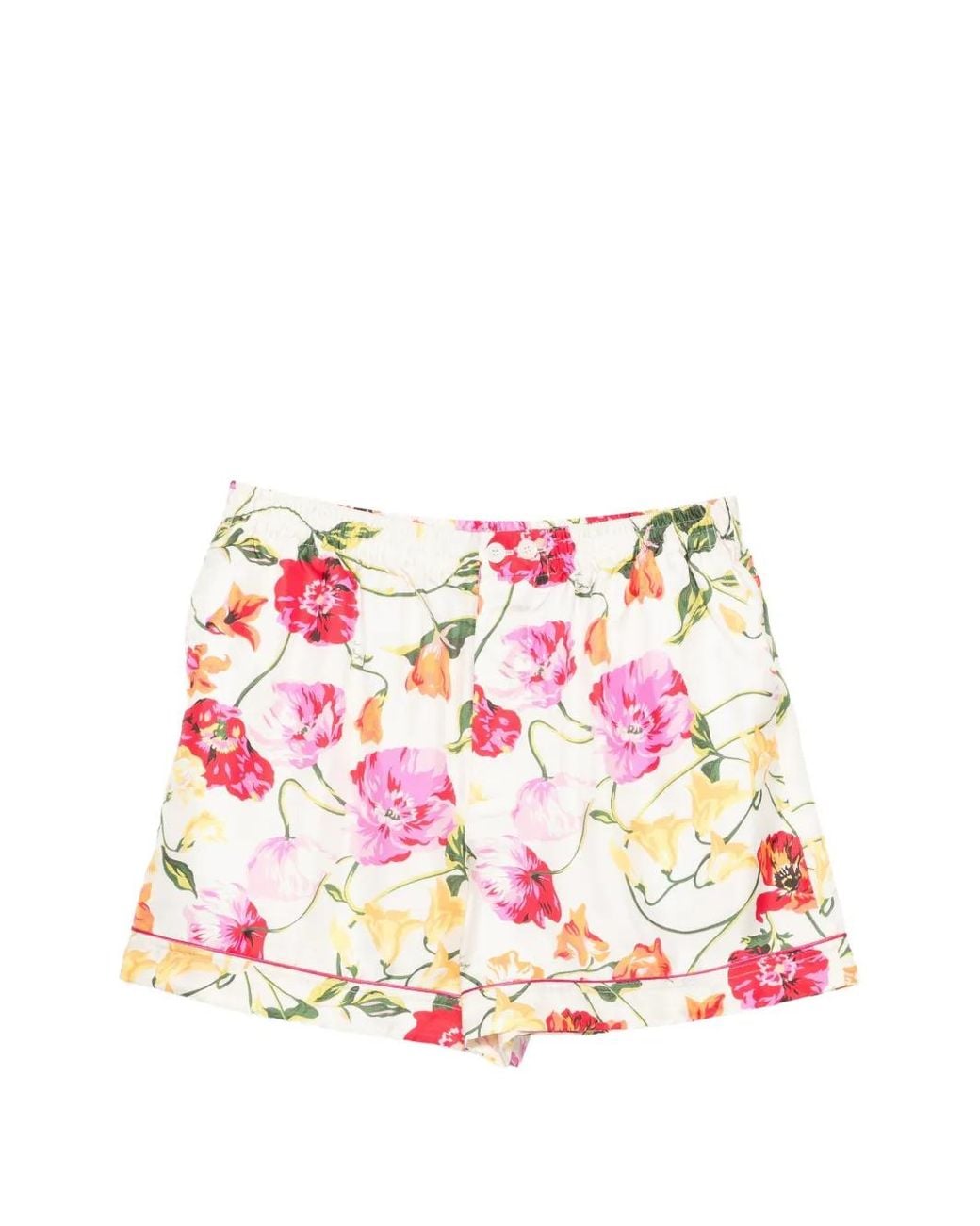 KENZO Pink Floral-Print Pocket Shorts